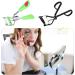 2 Pcs Stainless Steel Eyelash Curlers with Built-in Comb - Black Green Eye Makeup Toolset for Girls - Buy Online on GoSupps.com