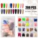 Nails to stick on 20 colors matte and luster tips for gel nails 200 pieces artificial nails to stick on