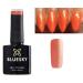 Bluesky Gel Nail Polish CORAL ORANGE SHIMMER WITH FINE GOLD GLITTER SPRING SUMMER COLOR CS58 UV LED Soak Off 10ml