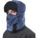 Trooper Trapper Hat with Face Mask - Windproof & Water Resistant Winter Russian Hat in Navy - Buy Online on GoSupps.com