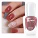 Aieenjor Pink Nude Red Nail Polish Water Based Removable Non-Toxic and Quick Dry Suitable for Formal Occasions Such as Weddings Jelly Nude Red Nail Polish 7ml