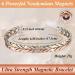 Cigmag Lymphatic Drainage Copper Bracelet for Women - Ultra Strength Magnet, Adjustable Tricolor Feather Wide Design - 99% Solid Pure Copper - Buy Online on GoSupps.com