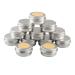 Basic packing 12 pieces 10ml of silver empty round aluminum socket with screw cap aluminum socket aluminum screw box candle boxes Croed cans Cosmetic cans tin cans with 12 pieces 25mm sticker