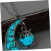 jojofuny Moon Necklace Moon Pendant Necklace Owl Pendant Necklace Owl European and American Decorate Light Blue 50*3.5cm - Buy Online on GoSupps.com