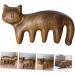 Magiclulu Cat-Shaped Massage Comb | 3-in-1 Head & Body Massage Tool | Travel-Friendly Sandalwood Brush for Cats & Dogs - Buy Online on GoSupps.com