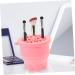 HAKIDZEL Makeup Brush Cleaner Cup Makeup Brush Cleaning Bowl Retractable Silicone Scrub Cup Drying Rack Clean Brush Silica Gel Makeup Brush Cleaner Make Up Brush Cleaner 9.20X9.20X8.60CM Pink - Buy Online on GoSupps.com
