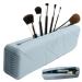 Travel Makeup Brush Holder for Face Brushes Sponges Beauty Blenders Magnetic Anti-Fall Silicone Portable Makeup Brush Bag Cosmetic Organizer for Purse Storage with Brush Cleaner (Blue)