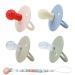 Colour Dummies 4 Pack Baby Pacifiers Round Nipple Baby Pacifier BPA Free Natural Rubber Latex Soother Size 0-18 Months