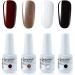 Vishine UV Gel Nail Polish 4 Colors Set - Pure Black White Dark Red Shimmering GoldGolden Classic series Gift Set - Buy Online on GoSupps.com