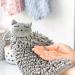 Chenille Hand Towel with Hanging Loop - Soft and Absorbent Cute Animal Cleaning Cloth for Kitchen and Bathroom 26 * 28cm (Grey) - Buy Online on GoSupps.com