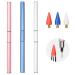 Omsscun 3 Pcs Rhinestone Picker Tool Dual-Ended Rhinestone Pen Rhinestone Applicator Gem Pick up Tool with Wax and Stainless Steel Heads for DIY Nail Art Diamond Painting (White + Pink + Blue)