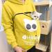 Women's Long Sleeve Cat & Dog Hoodie with Big Zipper Bag - Warm Yellow Sweatshirt XXL - Buy Online on GoSupps.com