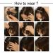 Clip in Bangs Hair Extensions Front Bangs Extensions Hair Clip on Bangs Thin Hair Bangs Clip in Hairpieces for Women (Dark Brown) - Buy Online on GoSupps.com