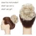 Bleach Blond & Bleach White Messy Curly Hair Bun Extension for Women - 35g Synthetic Scrunchie Updo Hairpiece - Buy Online on GoSupps.com