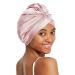 Lilysilk 100% mulberry silk sleeping cap for curly hair 19 momme silk bonnet night sleeping hat headgear hair wrap for women with an elastic band pink altrosa
