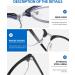 SOAR&EAGLE 3 Pack Blue Light Blocking Glasses - Retro Semi Rimless Computer Gaming Eyewear (Bright Black/Silver/Crystal Silver/Amber Gold) UV400 Clear Lens - Buy Online on GoSupps.com