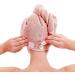 2 Pack Microfiber Hair Towel Wrap Set - Quick Drying Hair Hat & Bath Cap (Pink & Beige - Buy Online on GoSupps.com