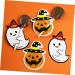 Warmhm 50pcs Halloween Message Card Halloween Candy Tag Packaging Decoration Card Paper Card Halloween Decor Pencil Caps Tooth Charms Candy Wrapping Card Lollipop Pumpkin - Buy Online on GoSupps.com
