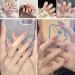 Artificial Nails Mid-length Fake Nails Gradient Wear Fake Nail On Finished Nails Coffin Nails Stickers Press - Buy Online on GoSupps.com