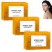 homomdy Turmeric Soap Natural Lemon Turmeric Soap Deep Face & Body Wash Moisturizing for Smooth Skin Eliminates Black Spots Evens Complexion Refreshes (3pcs)