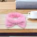 Makeup Headband Elastic Bow Spa Head Bands Coral Fleece Headwrap for Washing Face Pink Plush Bow Headband - Buy Online on GoSupps.com