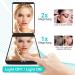 Rantizon Portable Makeup Mirror with Dimmable 8 LEDs Lighted 1X & 2X Magnification, Compact Cosmetic Handbag Mirror in Black - Buy Online on GoSupps.com