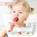 Termichy Baby Weaning Spoons Set + Silicone Pacifier and Fruit Feeder | Infant Feeding Spoon for Teething Baby | Baby Food Dispensing Spoon | 90ML+30ML | Pink - Buy Online on GoSupps.com