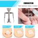 OosoFitt 7Pcs Stainless Steel Ingrown Toenail Clippers Set - Professional Toe Nail Nippers for Surgery Grade Manicure Pedicure - Silver - Buy Online on GoSupps.com