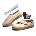 Women's Wide Width Elderly Shoes Women Widening Breathable Adjustable Non-Slip Diabetic Shoes Fashion Edema Shoes for Swollen Feet for Elderly Diabetic Plantar Fasciitis Swollen 6 Beige