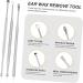 NOLITOY Stainless Steel Earwax Removal Tools - Portable Ear Spoon Picks Set for Household Use - Convenient Earwax Removers - 15x0.2x0.2cm - Buy Online on GoSupps.com