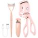 Heated Eyelash Curlers Zupora Electric Eyelash Curler Handheld for All Eye Shapes 2 Heating Modes for Quick Natural Curling Eye Lashes for Long Lasting Rechargeable Eye Lash Curler with Lash Comb Pink