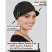 50+ UPF Newsboy Cap for Women | Chemo Headwear for Cancer Hair Loss | 100% Cotton | Barcelona Black - Buy Online on GoSupps.com