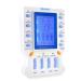 TAMTEC 4 Channel EMS TENS Unit Electronic Muscle Stimulator with 20 Adhesive Electrodes and 8 Modes/Programs for Pain Relief Therapy Arthritis and Muscle Toning Strengthening Rechargeable Battery