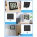 Pitasha Digital Thermo-Hygrometer - 3.2 Inch LCD Desktop Thermometer & Hygrometer with Temperature Humidity Display & Clock (Black) for Accurate Room Monitoring - Buy Online on GoSupps.com