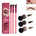 Eyebrow Care Kit 4D Laminated Multi-Function Eyebrow Concealer Contour Brush Starter Kit Eyebrow Pen Long Lasting Waterproof Eyebrow Gel 4D Hair Stroke Brow Stamp Brush (3 Set 1pc) 3 Set 1pc