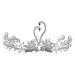 Vintage princess hair crown swan headgear rhinestone crowns for women wedding tiara for women crystal crowns for women swan crown bride baroque white
