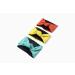 Dunslit Knotted Headband Pack 3 Women s Top Knot Head Wraps Yellow Orange and Blue Stretch Headbands with Black Satin Lining Fashion Hair Accessories