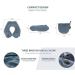 Inflatable Travel Neck Pillow - Washable Pillowcase, U-Shaped for Airplane, Train, Car - Deep Grey - Buy Online on GoSupps.com
