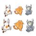 2 sets with 6 funny bumper stickers cat stickers for the bumper cartoon car sticker decorative cat stickers animal-3D stickers