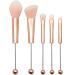 Makeup Brush Set for Women Beaded Rose Gold DIY Faux Fiber Make Up Brushes for Eyeshadow Concealer Eyebrow Contour Makeup Supplies Make Up Brushes