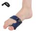 Toe Fixator Bunion Corrector Multi Adhesive Toe Fracture Fixator Curvature Correction Injury Support Brace Hallux Valgus Orthopedic Splint(Bleu)