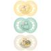 MAM Original pacifier beige 18+ months (3 pieces) random color selection - symmetrical and anatomical silicone teat