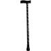 Deluxe Black with Silver Etched Engraved Flecked Stripes Pattern Ladies Adjustable Walking Stick Cane - 23" - 38.5" - Buy Online on GoSupps.com