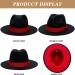 Kalerona Wide Brim Fedora Hat for Men - Unisex Two Tone Design - D-black+red - Size Medium-Large - Buy Online on GoSupps.com