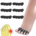 Toe spreader hallux valgus silicone 6x - toe spacer - toe separator - Toe correction - Toe spider - Hallux valgus rail correction - Toe Spreader - Toe separator - for crooked toes all toes black
