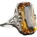 Vsoruln 925 Sterling Silver Square Citrine Ring - 3Ct Zirconia Promise Cocktail Ring for Women (Size 10) - Buy Online on GoSupps.com