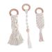 Beatifufu 3 pcs bite stick dental care for children tooth hygiene gifts for sustainable natural molar stick toys molar tooth cotton rope toothstock bite ring toddler beech white