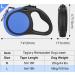 Taglory Retractable Dog Leash for Medium & Large Dogs - 5m Blue Anti-Slip Handle & Safe Brake System | Durable Roller Linen for Safe Walks - Buy Online on GoSupps.com