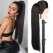 Ponytail Extensions Clips Drawstring Ponytail for Black Women Straight Hair 24Inch Pony Tail Hair Extainson Hairpieces Synthetic Long Straight Ponytail Extension Natural Black Comb In Ponytail Hair Pieces For Women(1B, Str…