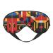 Composition in Red Yellow Blue and Black Print Unisex Sleep Eye Mask Soft Comfort Eye Shade Cover for Travel/Yoga/Shift Work